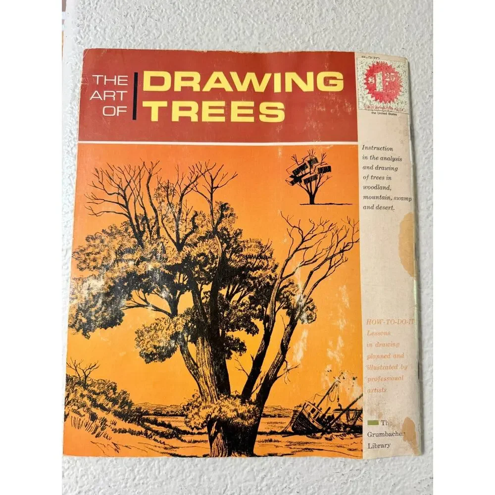 1966 The Art of Drawing Trees Grumbacher Library Vintage Art Book B-370